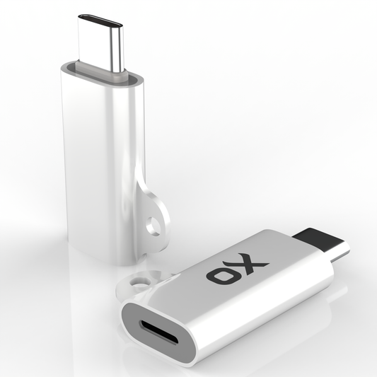 Ox Power - 35W Lightning to USB C Adapter iOS Female Lightning to Male USB C (2-Pack)