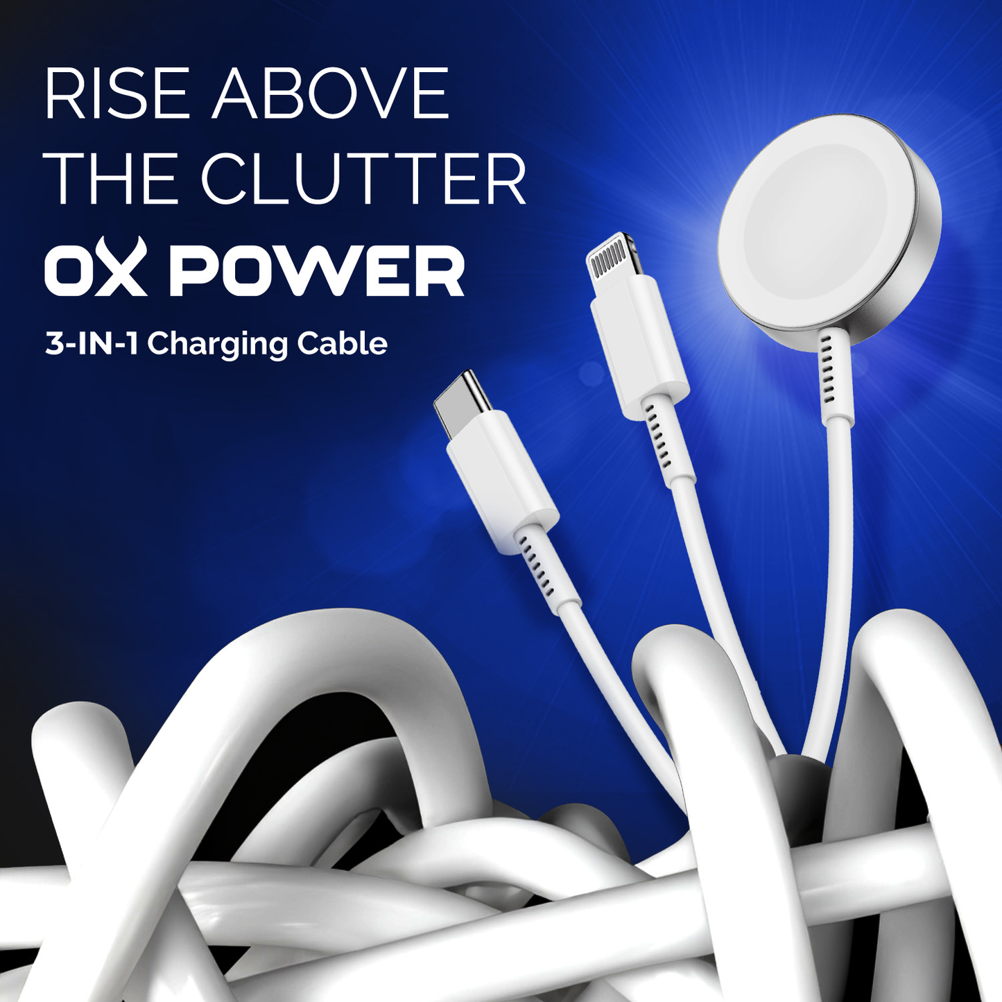 Ox Power 3-in-1 Cable + 20W Wall Plug